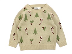 Lil Atelier warm sand/melange Christmas knitwear
